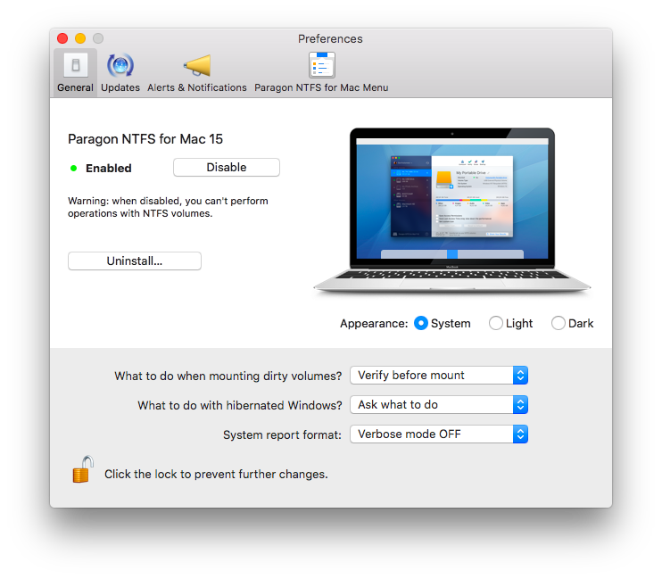 paragon ntfs for mac access permissions greyed out